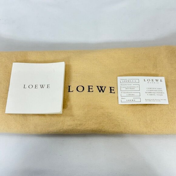 Loewe Flamenco Anagram Shoulder Bag Crossbody Drawstring Nappa Leather Black - Picture 8 of 12